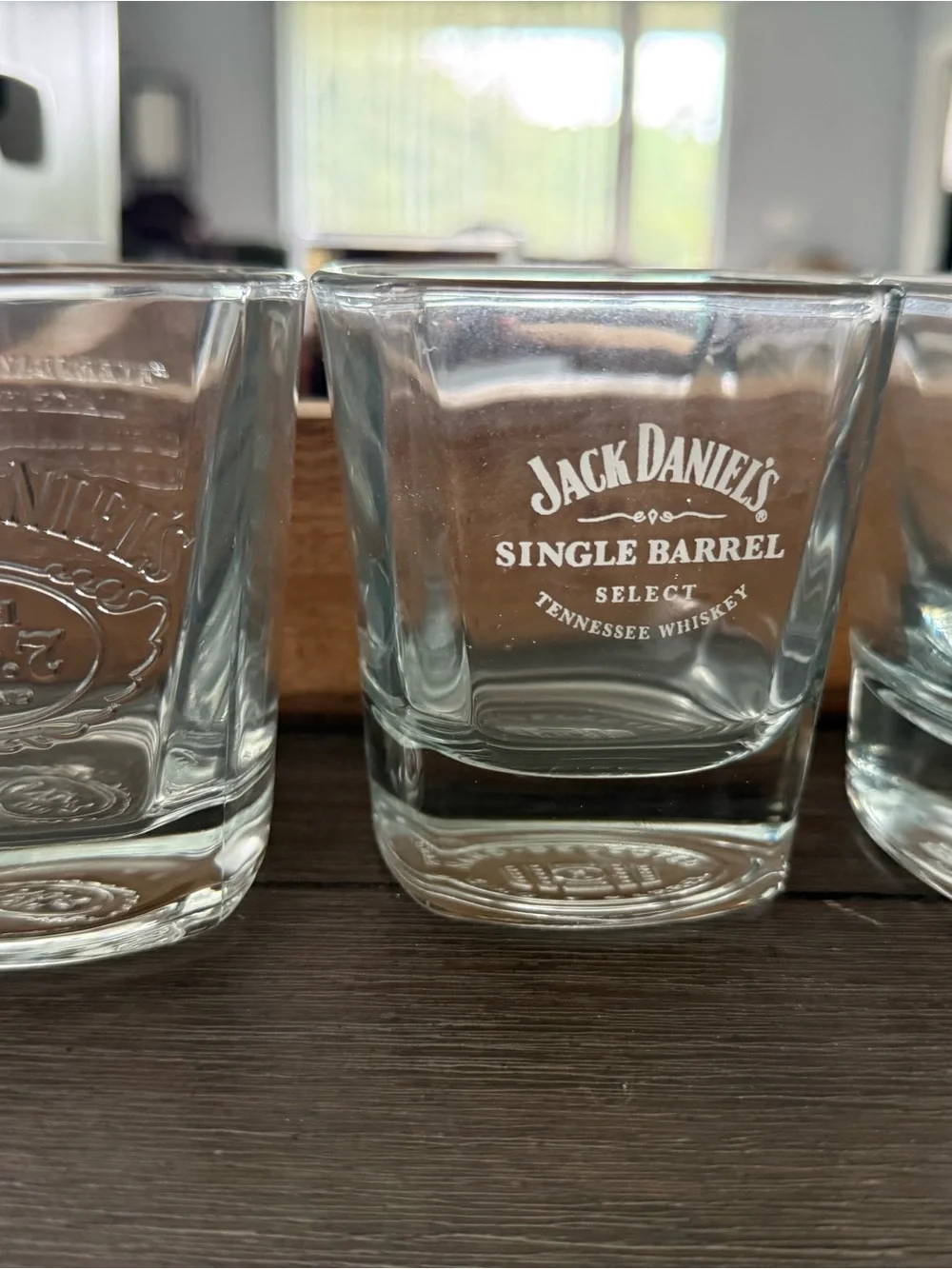 Jack Daniels Clear Glass Single Barrel Shot Glasses - Set of 5